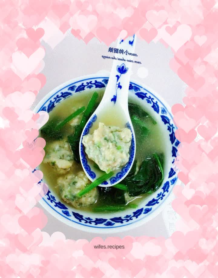 Chicken, Chrysanthemum, Spinach Meatballs