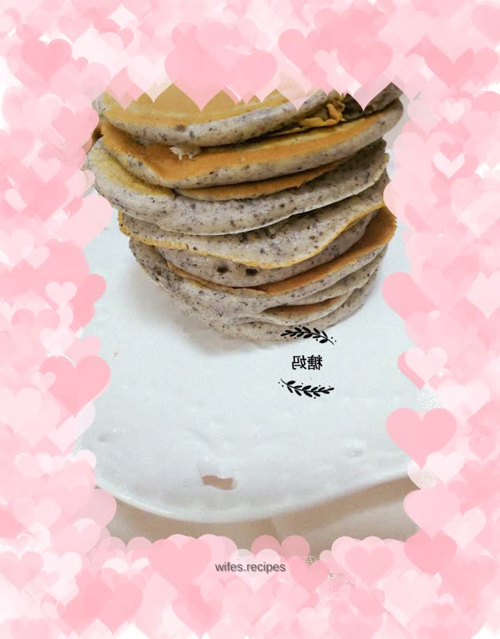 Black sesame waffles