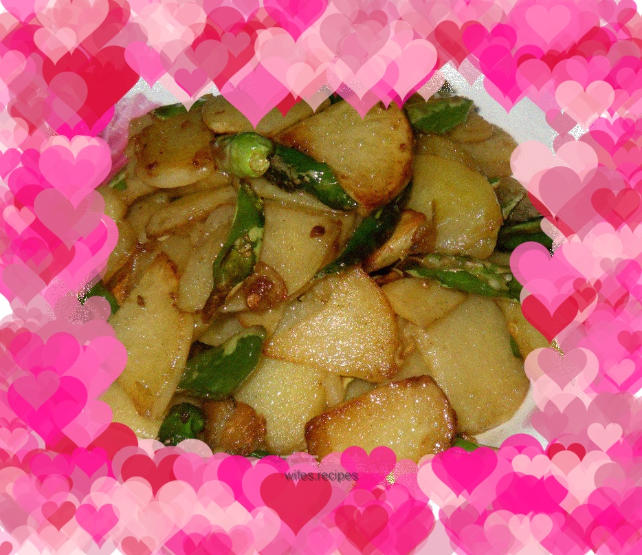 Stir-fried pepper potato slices