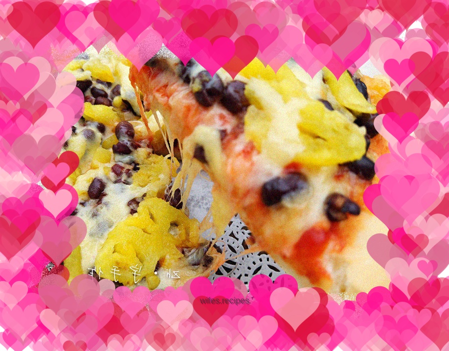 Honey bean and pineapple pizza