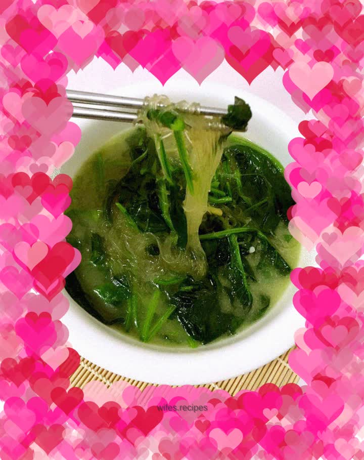 Spinach Stewed Vermicelli
