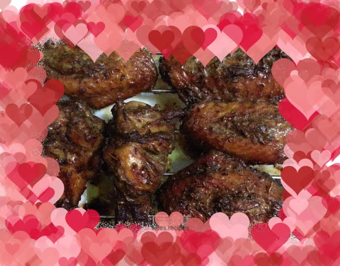 Fresh grilled chicken wings