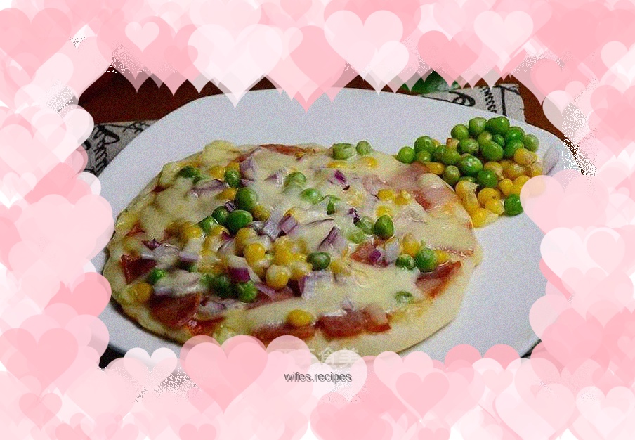 Skillet version of mini bacon pizza