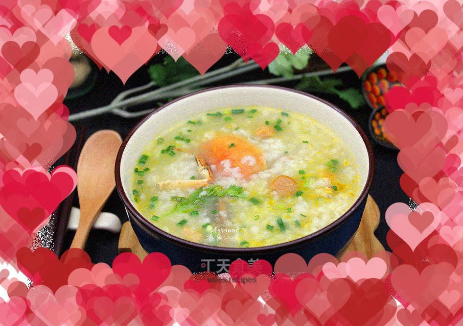 Fresh and sweet crab porridge
