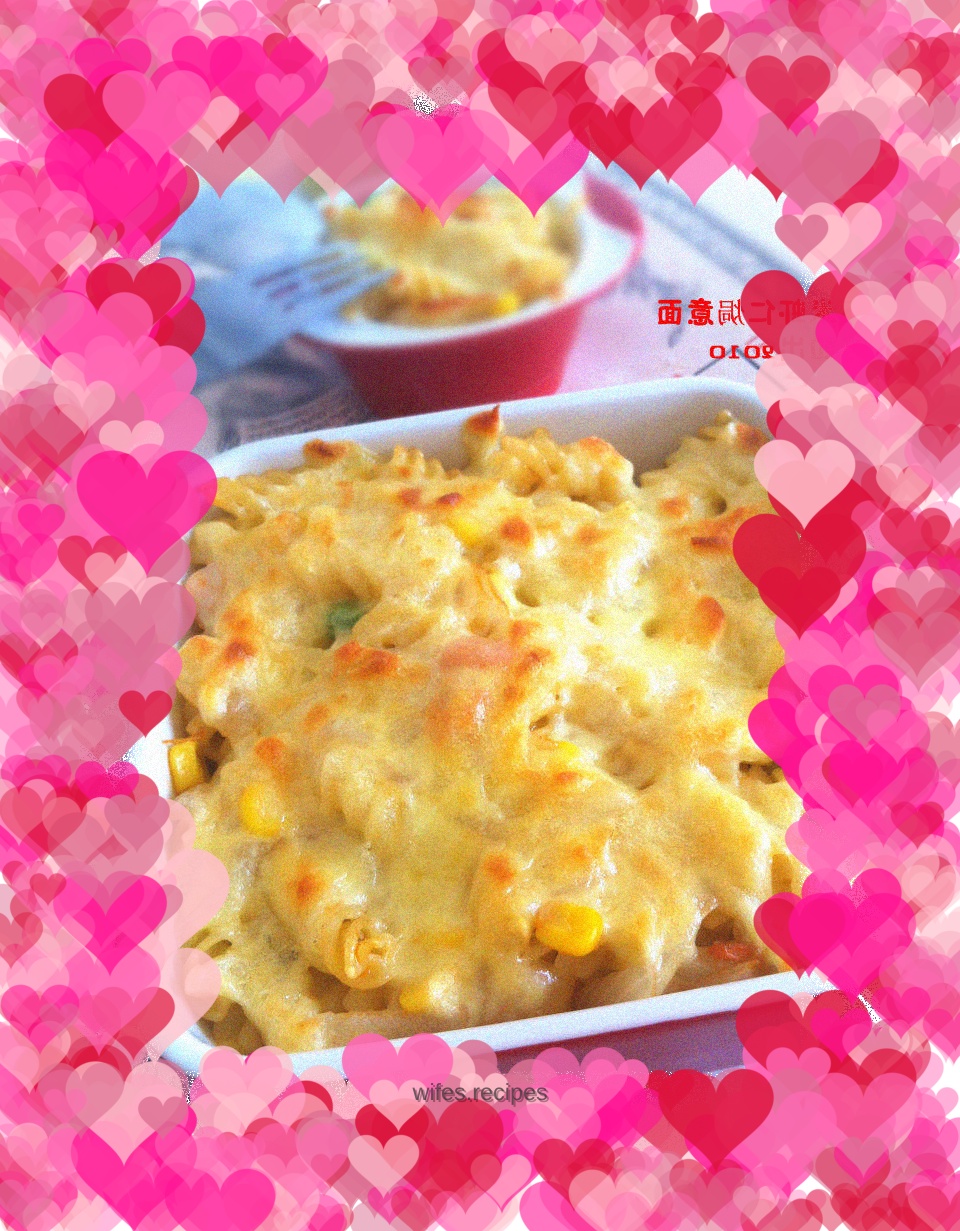 Baked Pasta with Corn and Shrimp