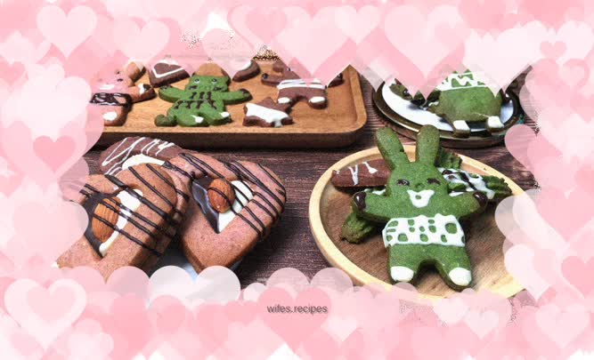 Three-color cartoon cookies are simple and convenient, and difficult to bake. The shape is worrying, but the taste is good.
