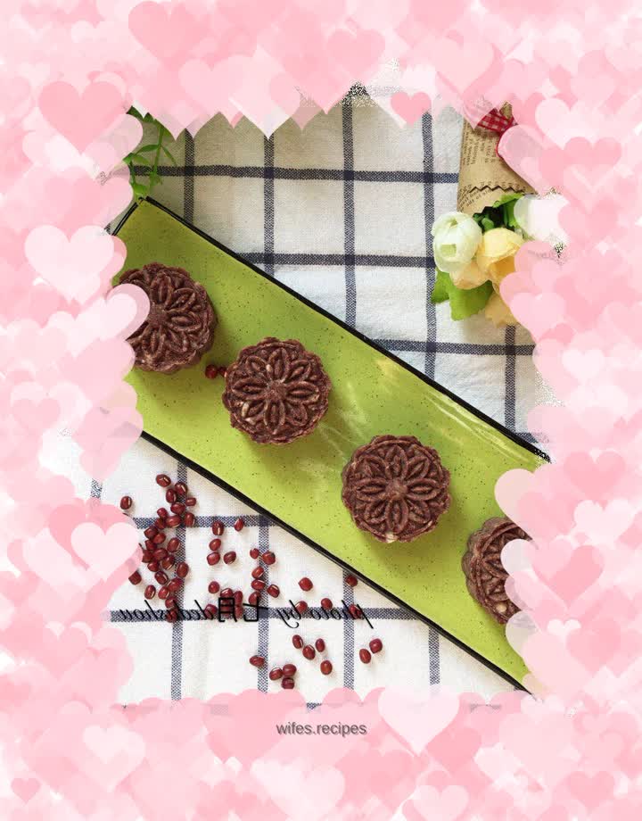 Homemade red bean cake