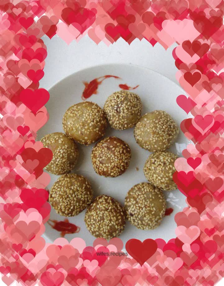 Banana sesame balls