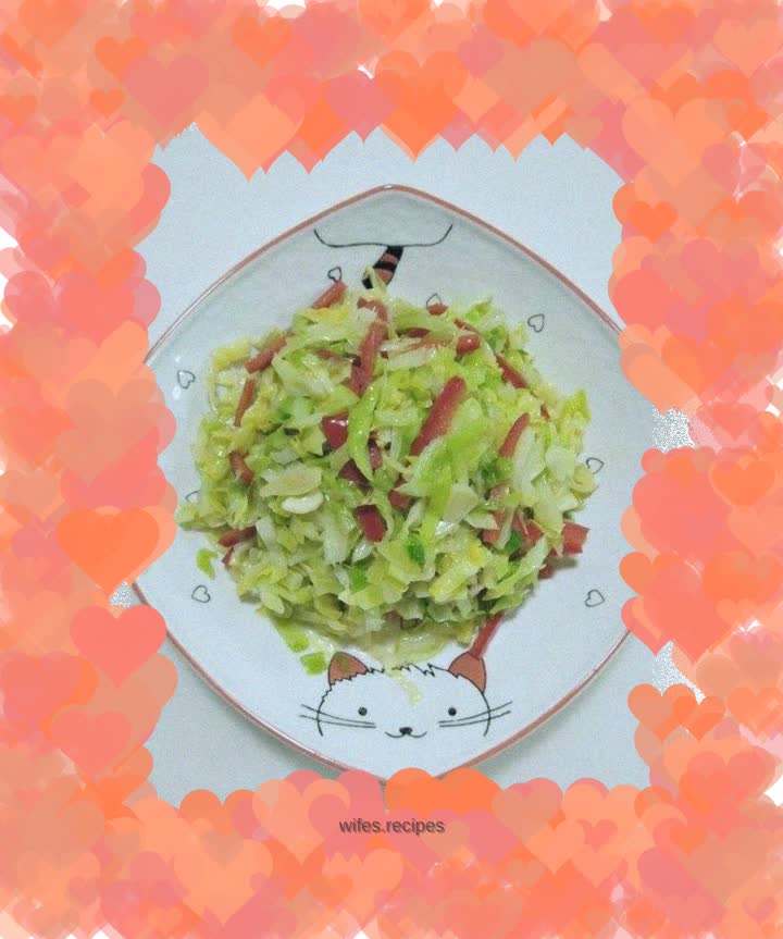 Stir-fried shredded cabbage