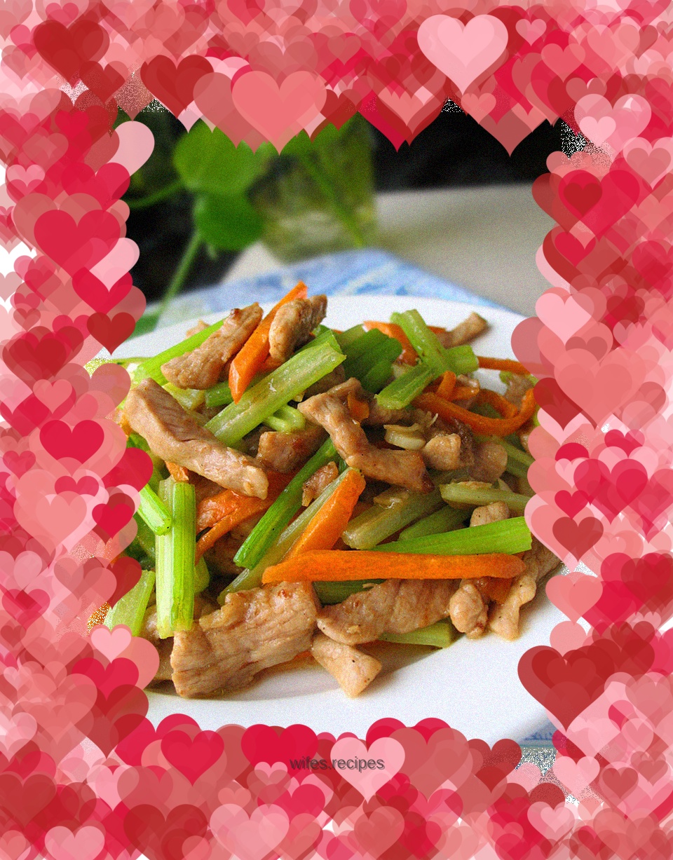 Stir-fried celery tenderloin