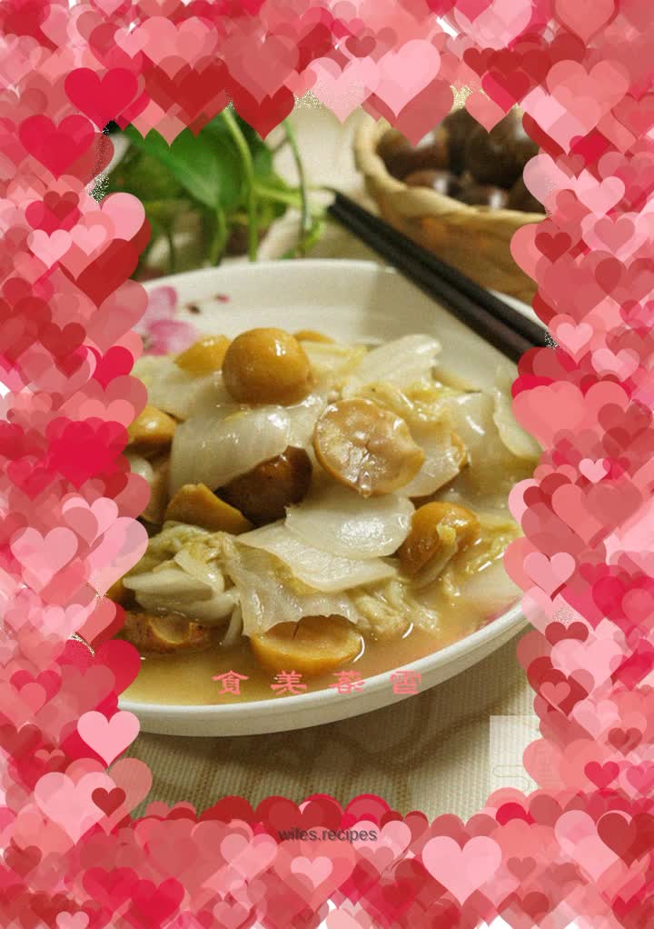 Braised cabbage with chestnuts