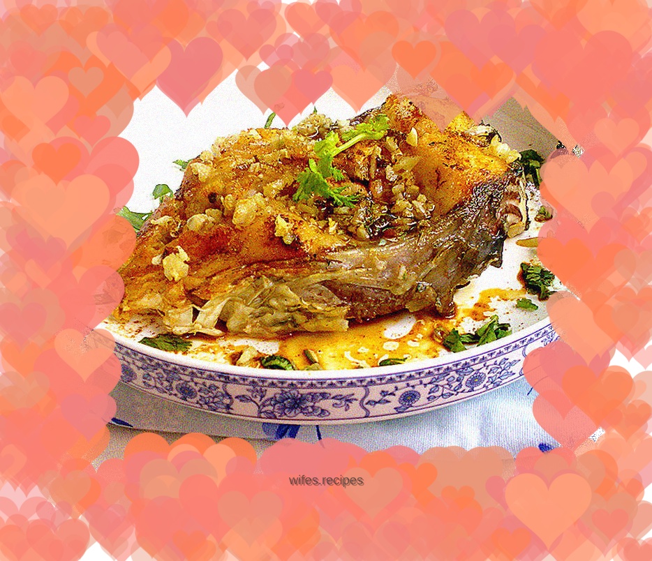 Cumin and garlic fried fish