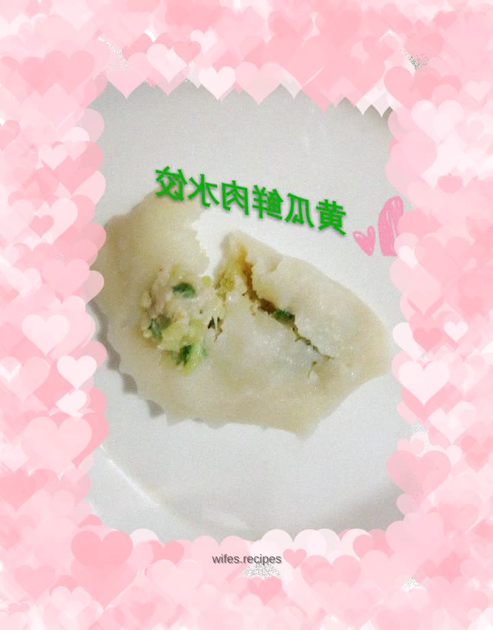 Cucumber and meat dumplings