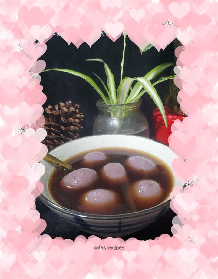 Black sesame and purple sweet potato dumplings