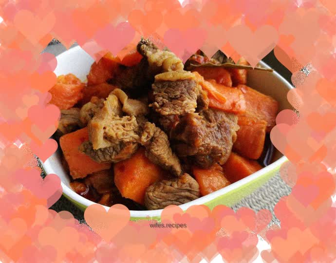 Roast beef with carrots