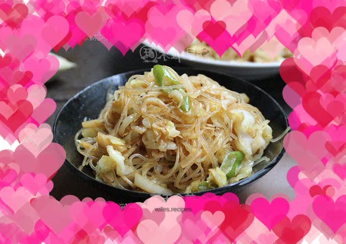 Simple deliciousness - stir-fried cabbage with dried shrimp vermicelli