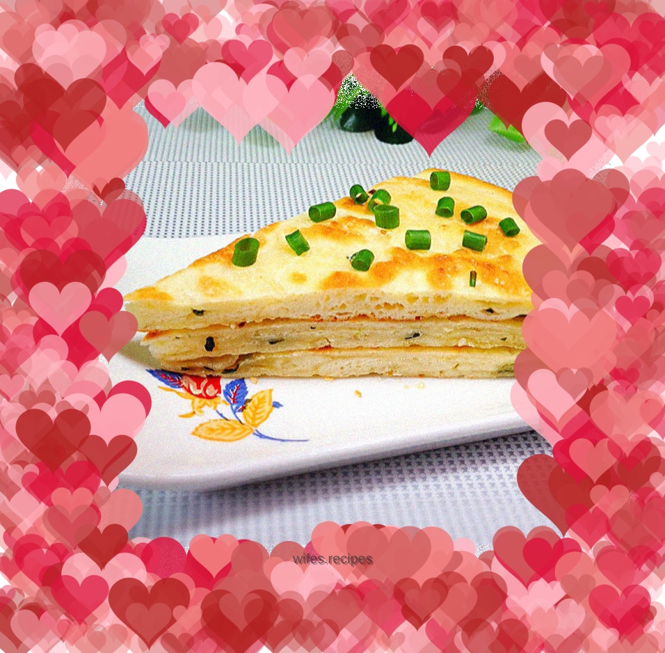 Thousand layer scallion pancake