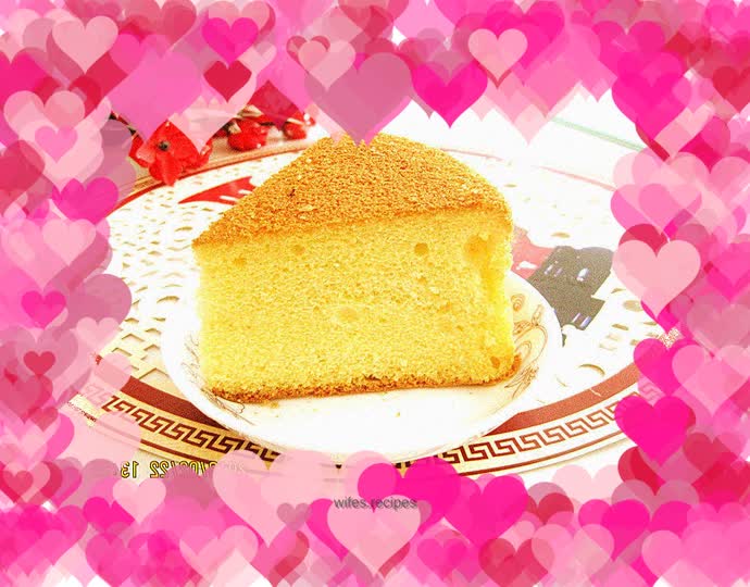 The chiffon cake, which I thought was quite satisfactory but was not satisfactory