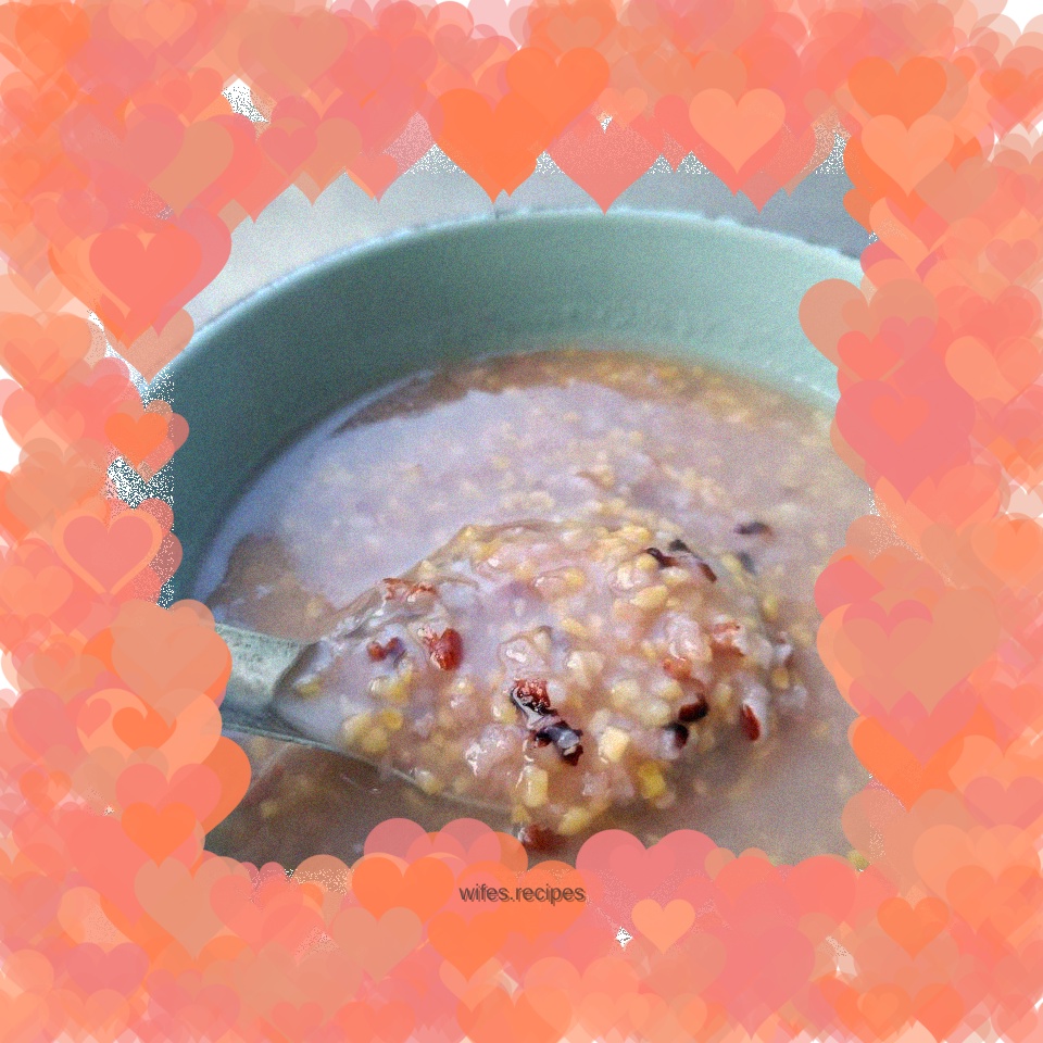Three-color rice stubble porridge