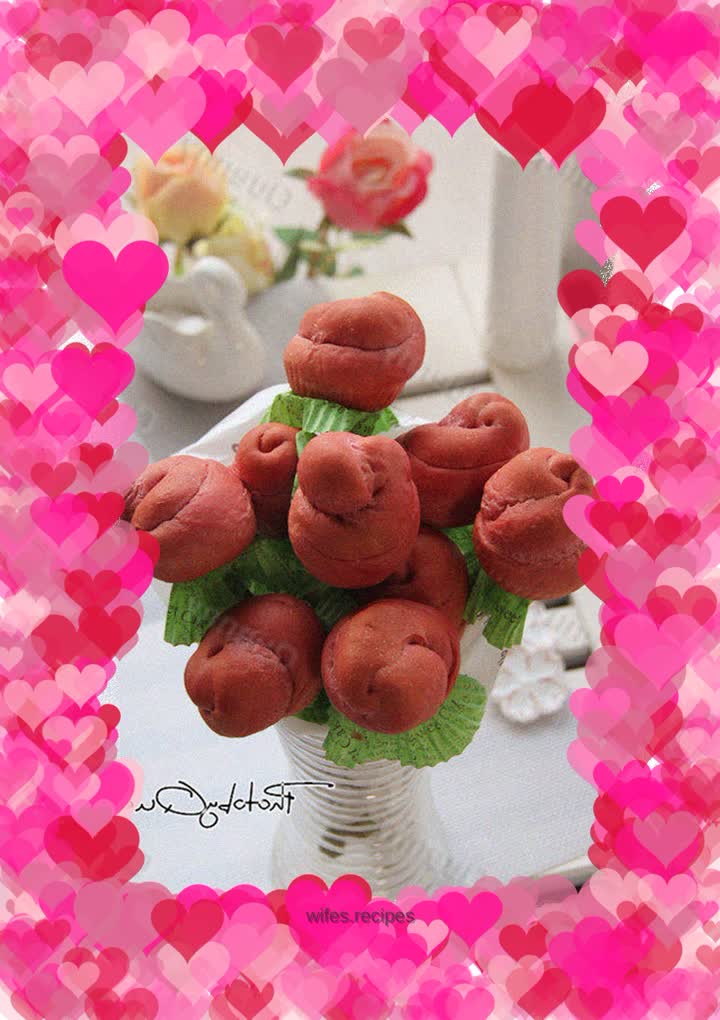 【Rose bread flower】