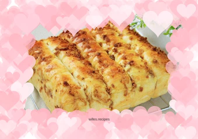 Pork floss salad steak buns