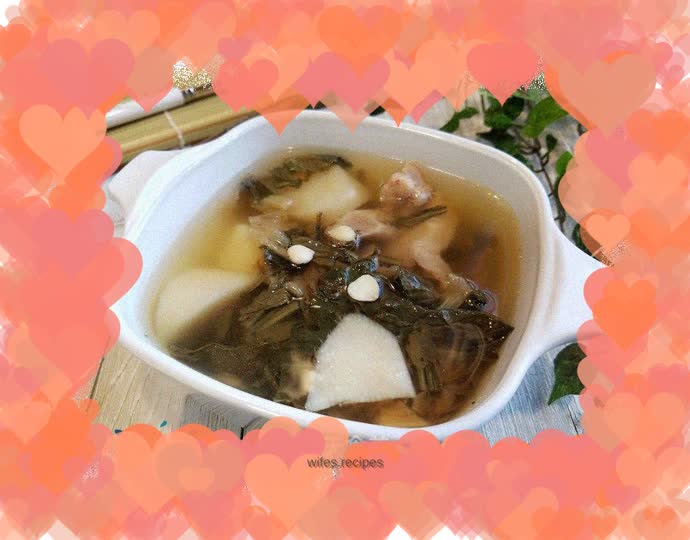 Salted Pork Bone Yam Dried Vegetable Soup