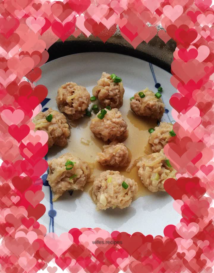 Steamed radish balls