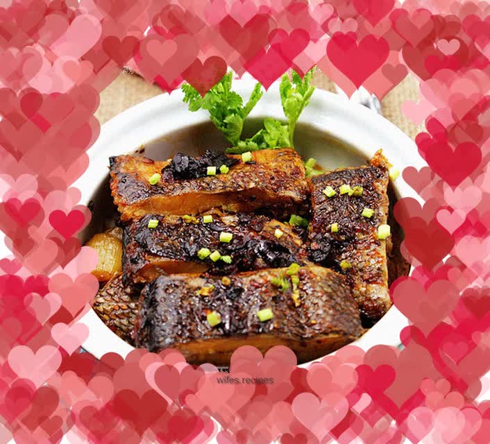 Steamed cured fish with black bean sauce (Attachment: Method for marinating cured fish with deep-sea fish)