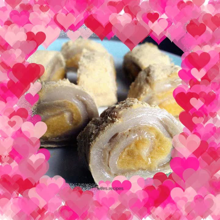 Two-color glutinous rice rolls