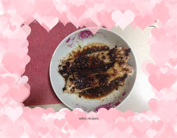 Steamed carp belly with garlic and black bean sauce