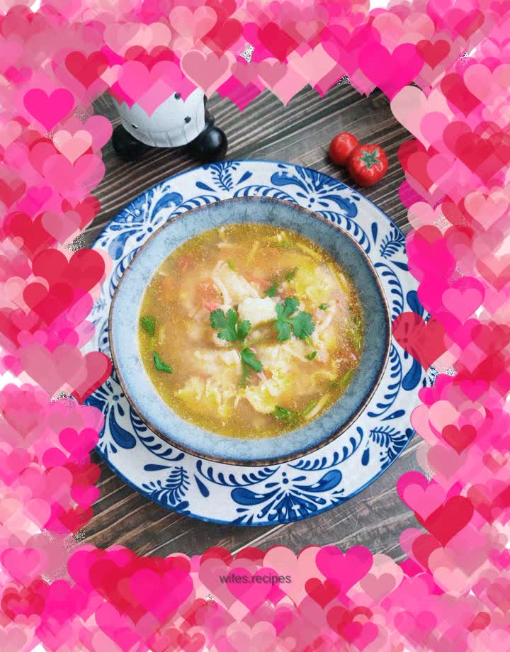 Yam and tomato pimple soup