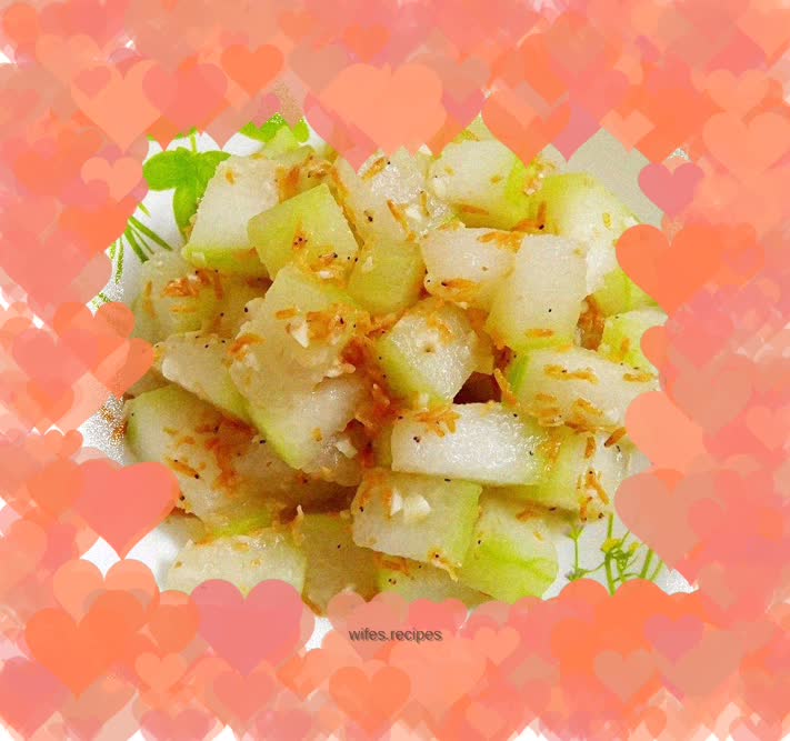 Braised winter melon with shrimps