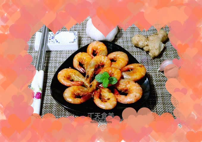 Braised prawns