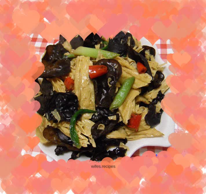 Bean curd and roasted fungus