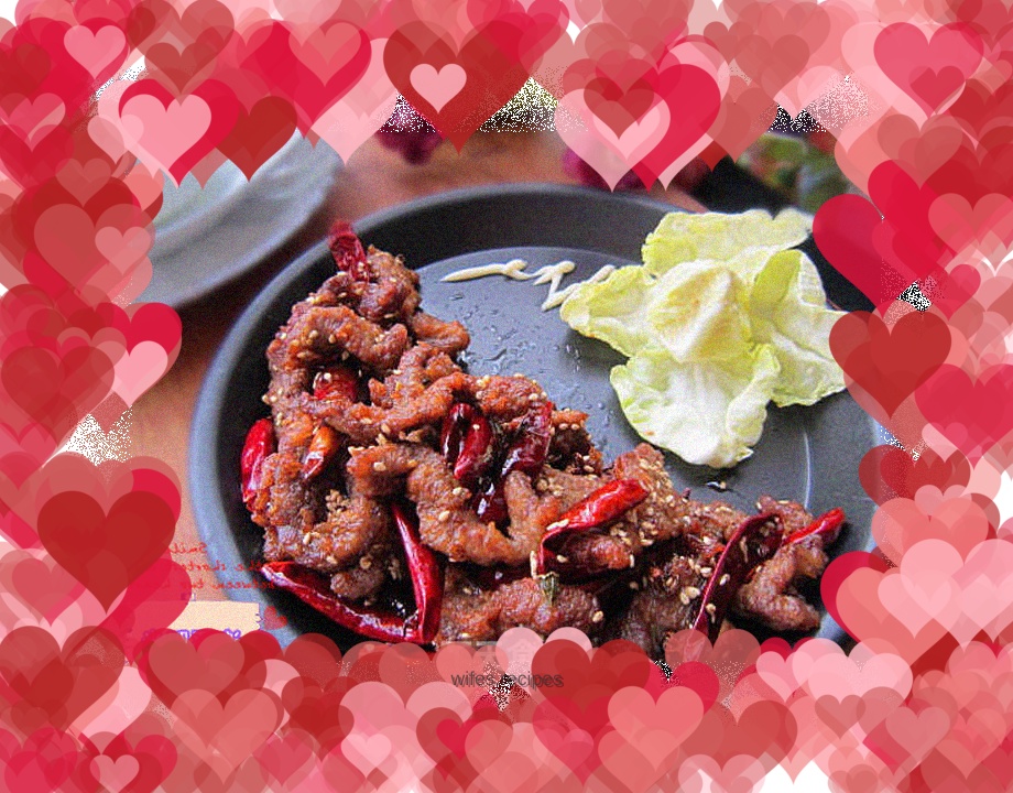 Spicy beef strips--an eternal classic