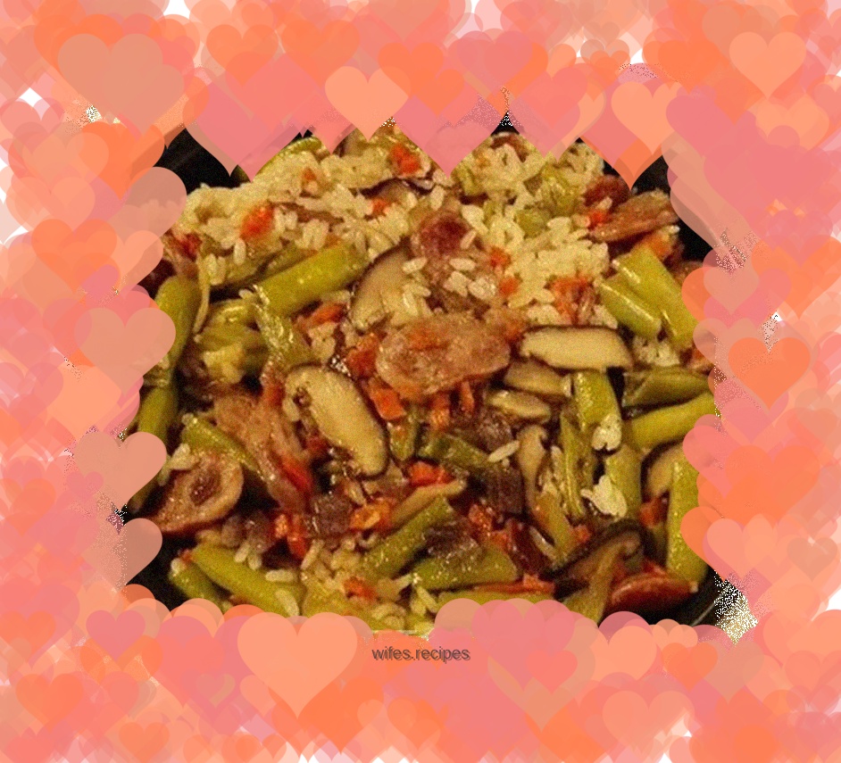 Braised Rice with Sausage and Mixed Vegetables