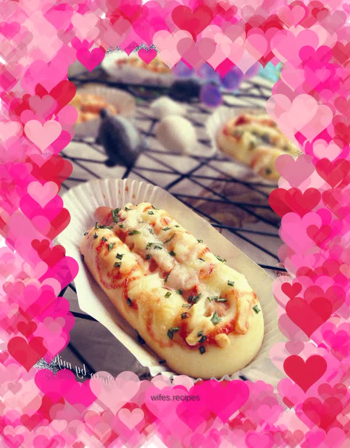 ——Chive, cheese and ham sausage bread