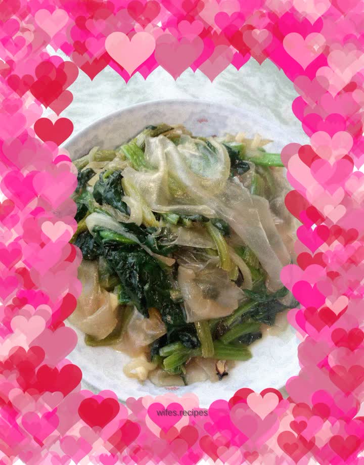 Stir-fried Spinach Vermicelli