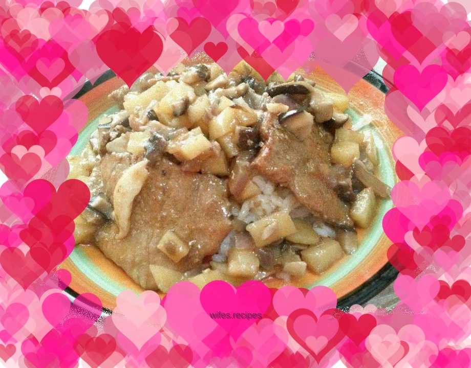 Potato and pork chop rice bowl
