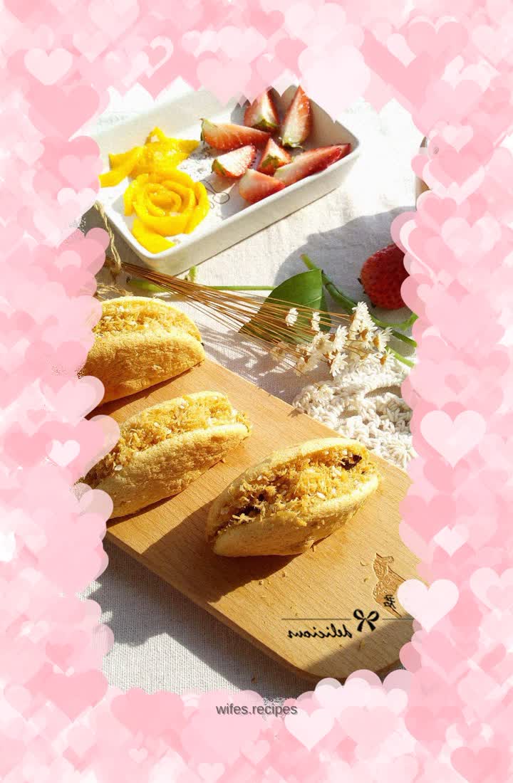 Pork floss and scallops