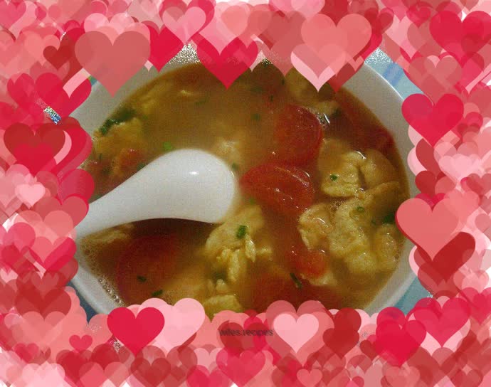 Tomato omelette soup