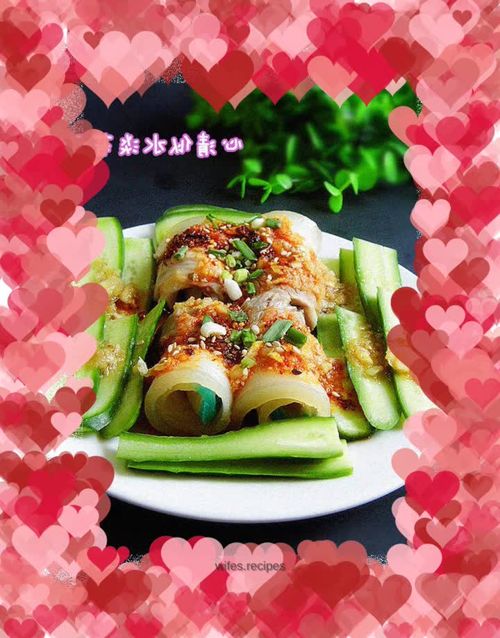 【White meat rolls with garlic paste】