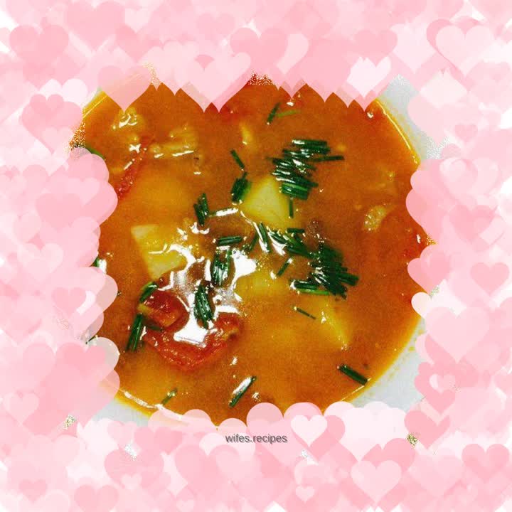 Lazy version of beef brisket stewed with tomatoes and potatoes