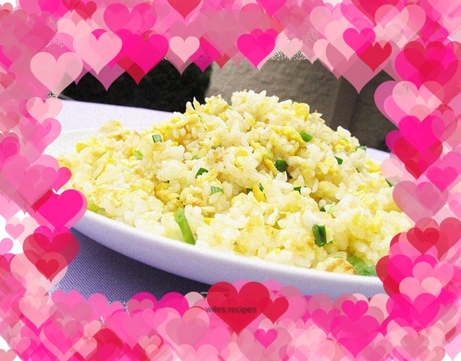 Everyone loves it--fried rice with green onions and eggs