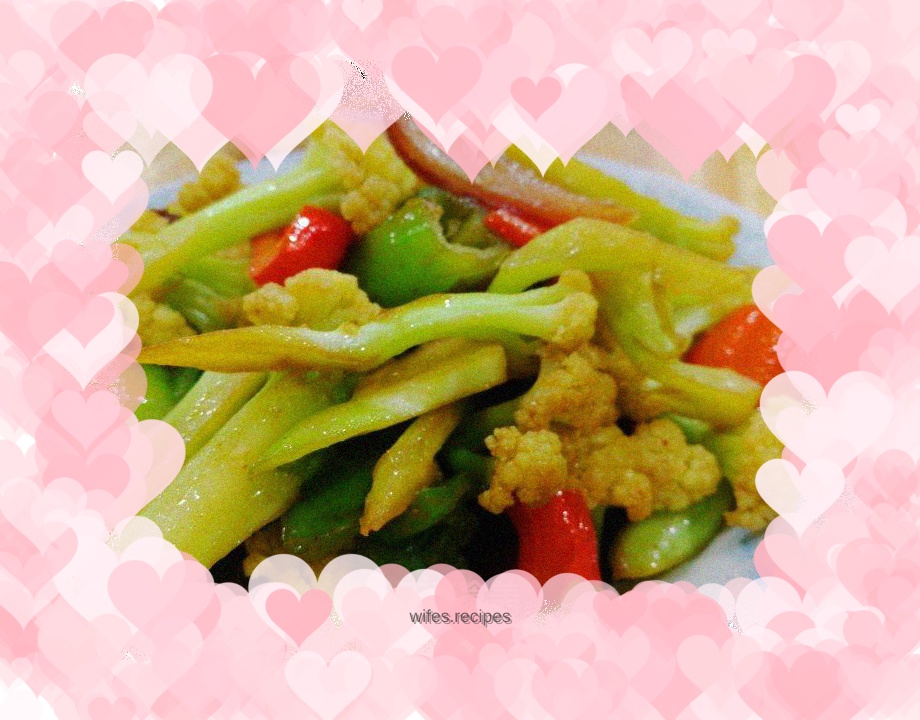 Stir-fried cauliflower