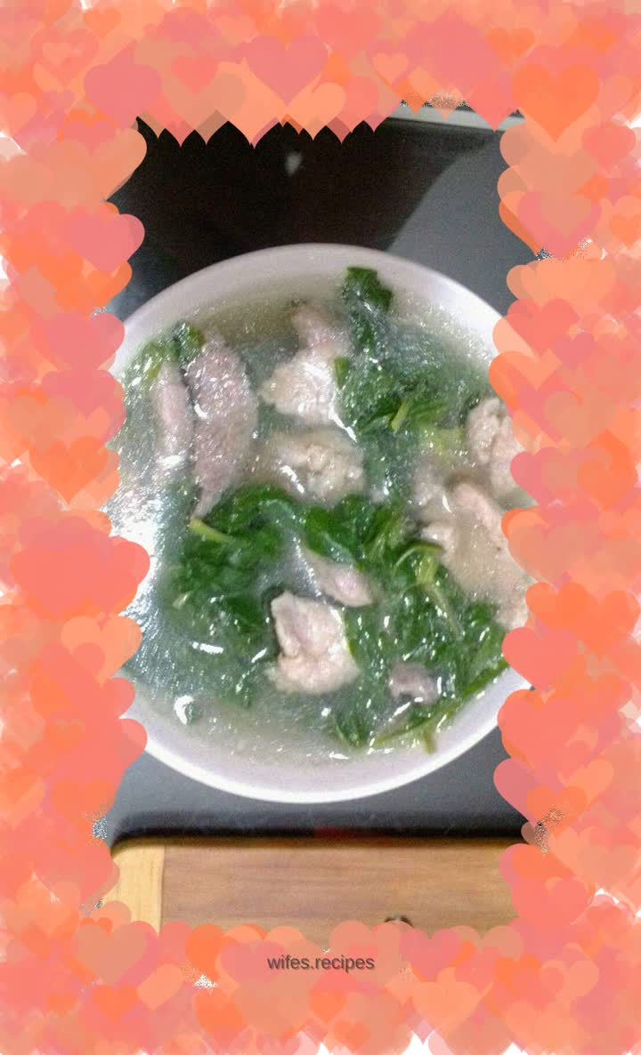 Wolfberry leaf lean meat soup