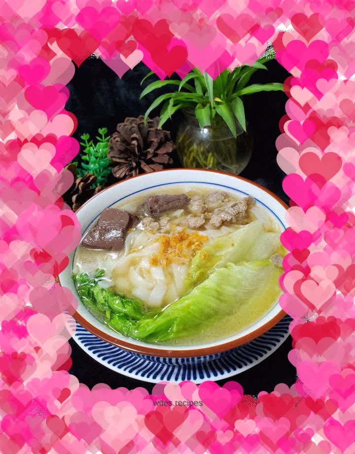 Lean duck blood rice noodles