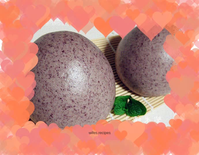 Purple rice steamed buns