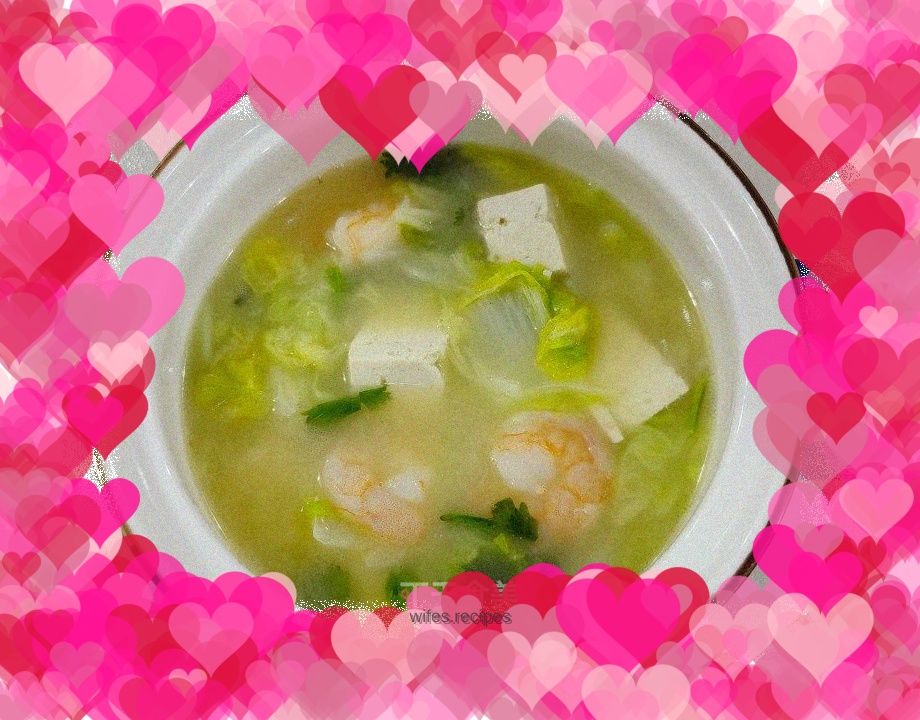 Shrimp, Cabbage and Tofu Soup