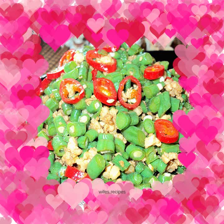 Stir-fried minced pork with green beans